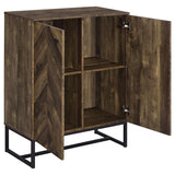 Carolyn 2-door Engineered Wood Accent Cabinet Rustic Oak - 959639