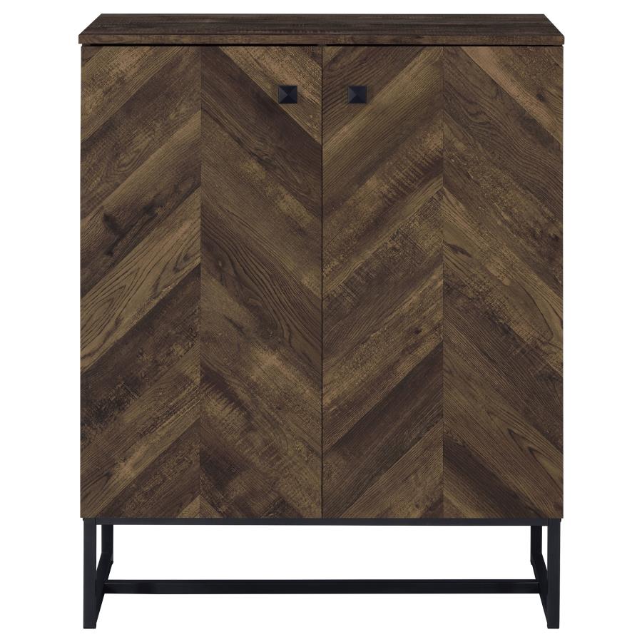 Carolyn 2-door Engineered Wood Accent Cabinet Rustic Oak - 959639