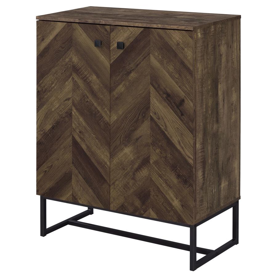 Carolyn 2-door Engineered Wood Accent Cabinet Rustic Oak - 959639
