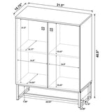 Carolyn 2-door Engineered Wood Accent Cabinet Rustic Oak - 959639