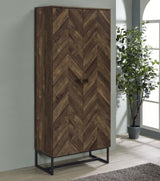 Carolyn 2-door Engineered Wood Accent Cabinet Rustic Oak - 959640