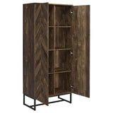 Carolyn 2-door Engineered Wood Accent Cabinet Rustic Oak - 959640