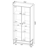 Carolyn 2-door Engineered Wood Accent Cabinet Rustic Oak - 959640