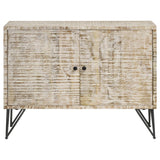 Eileen 2-door Wood Storage Accent Cabinet White Washed - 959652
