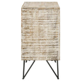 Eileen 2-door Wood Storage Accent Cabinet White Washed - 959652
