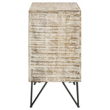 Eileen 2-door Wood Storage Accent Cabinet White Washed - 959652