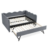 Gingham Daybed & USB Charging Port, Wave-Shaped Design