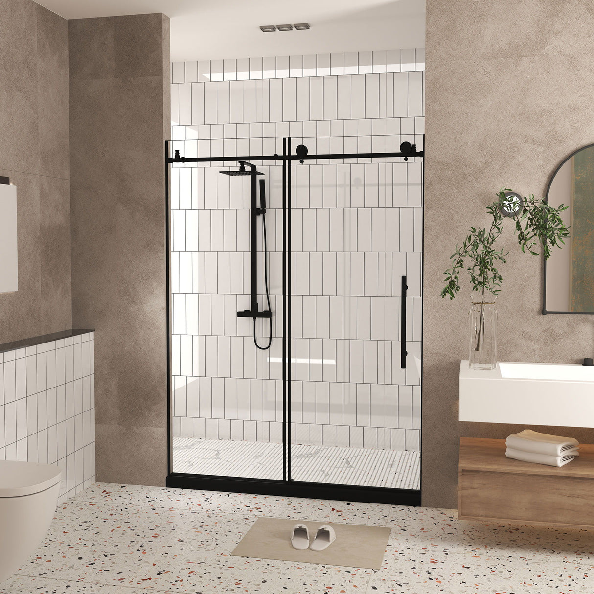 Frameless Shower Door With Handle