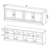 Lunetta - 3 Piece TV Stand With Media Towers - Pine Wood