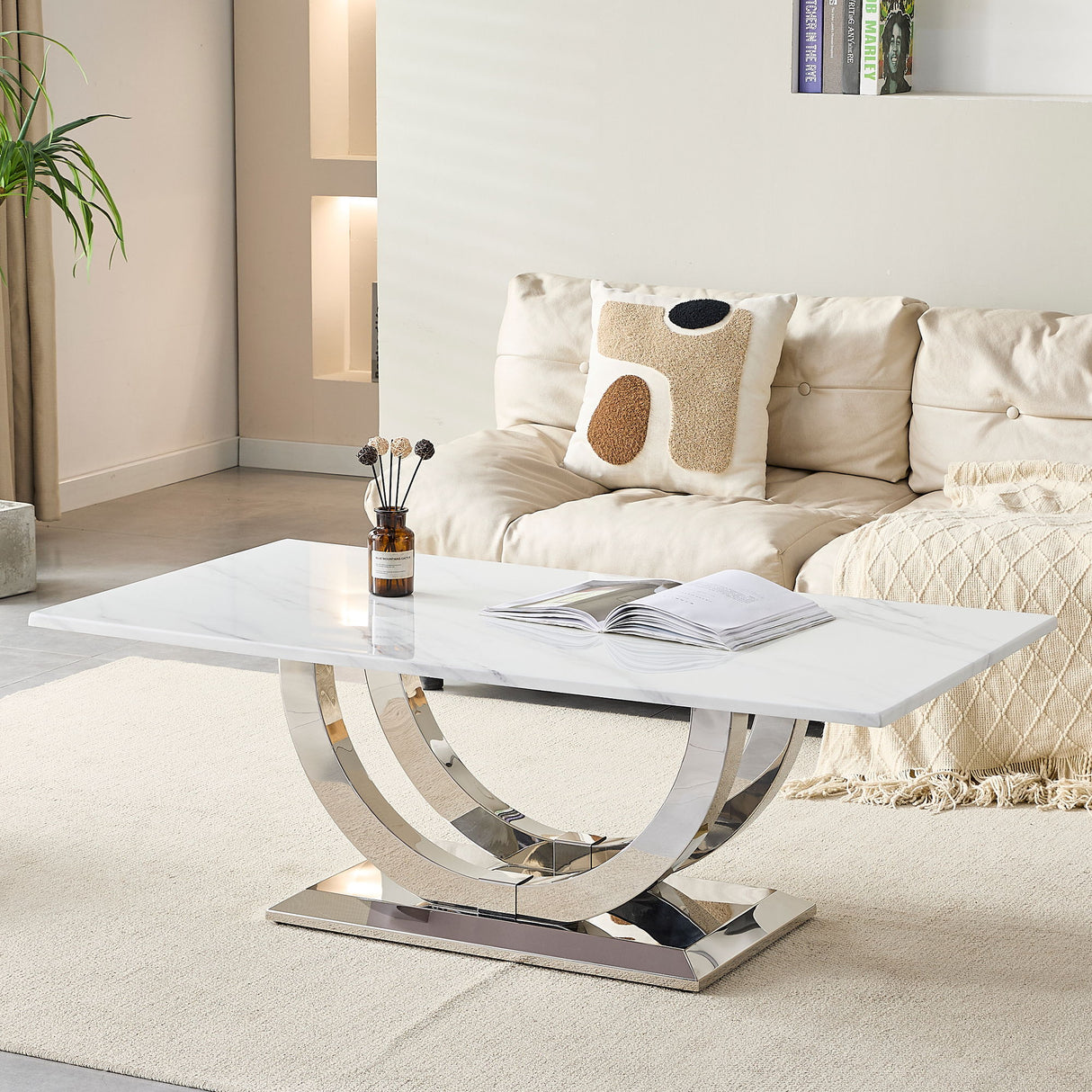 Rectangular Coffee Table With Base