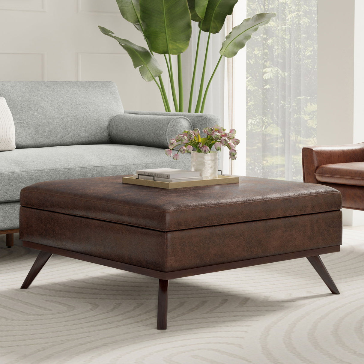 Owen - Multifunctional Square Coffee Table Storage Ottoman