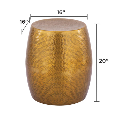 Et-201 - Oval End Table - Gold