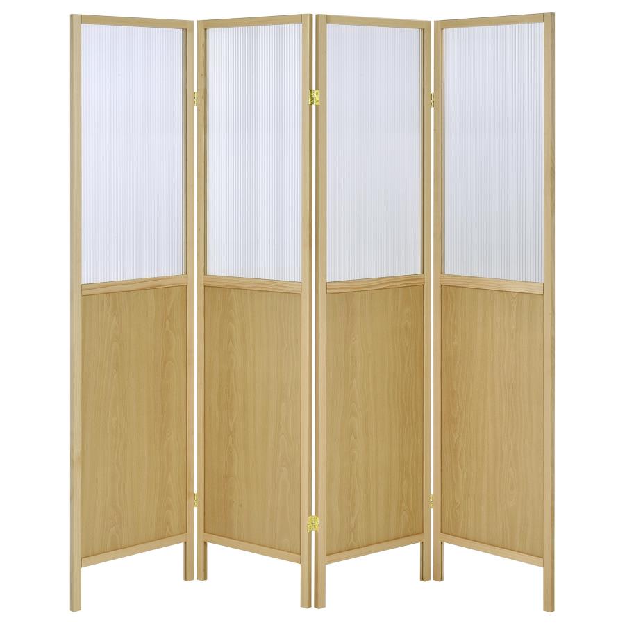 Mattison 4-Panel Room Divider Folding Shoji Screen Natural - 960121