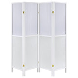 Mattison 4-Panel Room Divider Folding Shoji Screen White - 960122