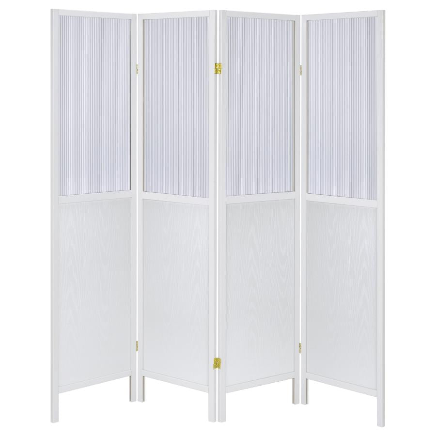 Mattison 4-Panel Room Divider Folding Shoji Screen White - 960122
