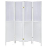 Mattison 4-Panel Room Divider Folding Shoji Screen White - 960122