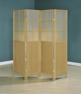 Edwards 4-Panel Room Divider Folding Shoji Screen Natural - 960123