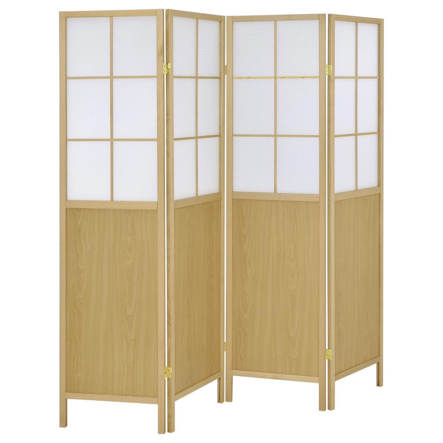 Edwards 4-Panel Room Divider Folding Shoji Screen Natural - 960123