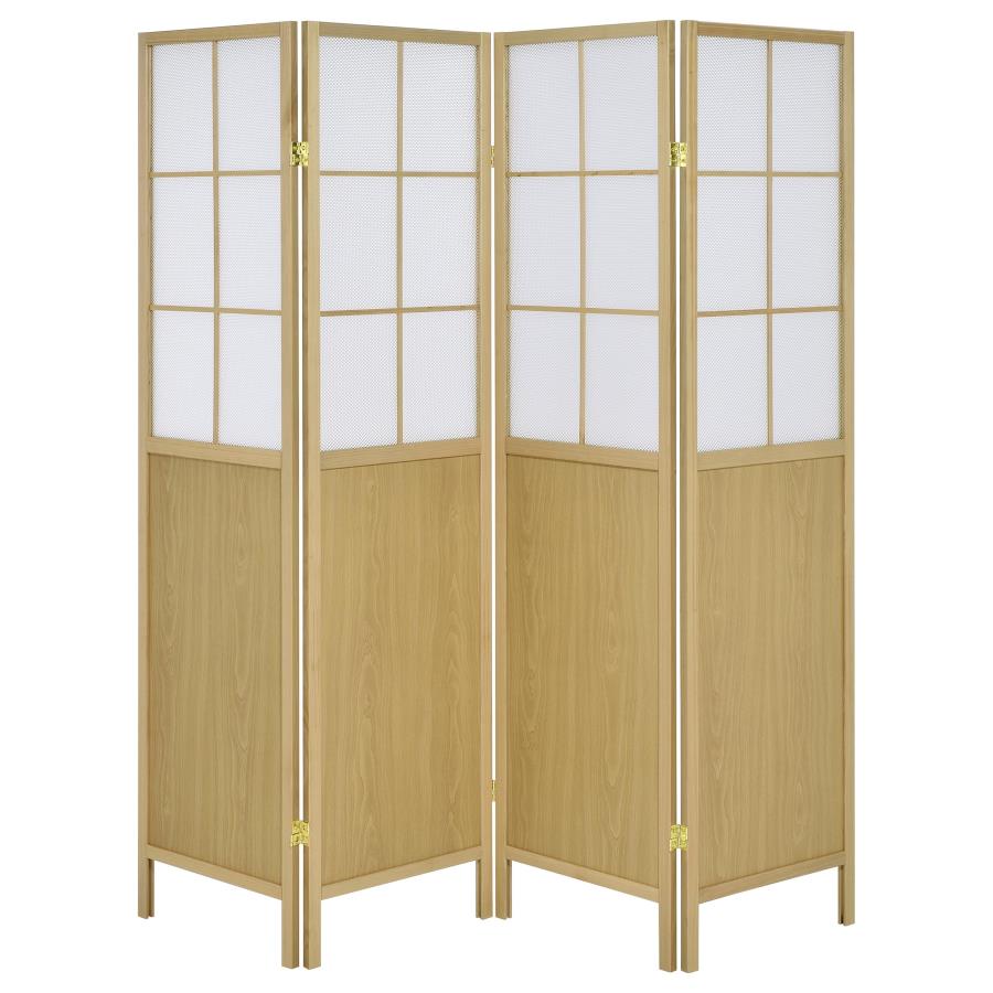 Edwards 4-Panel Room Divider Folding Shoji Screen Natural - 960123