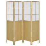 Edwards 4-Panel Room Divider Folding Shoji Screen Natural - 960123