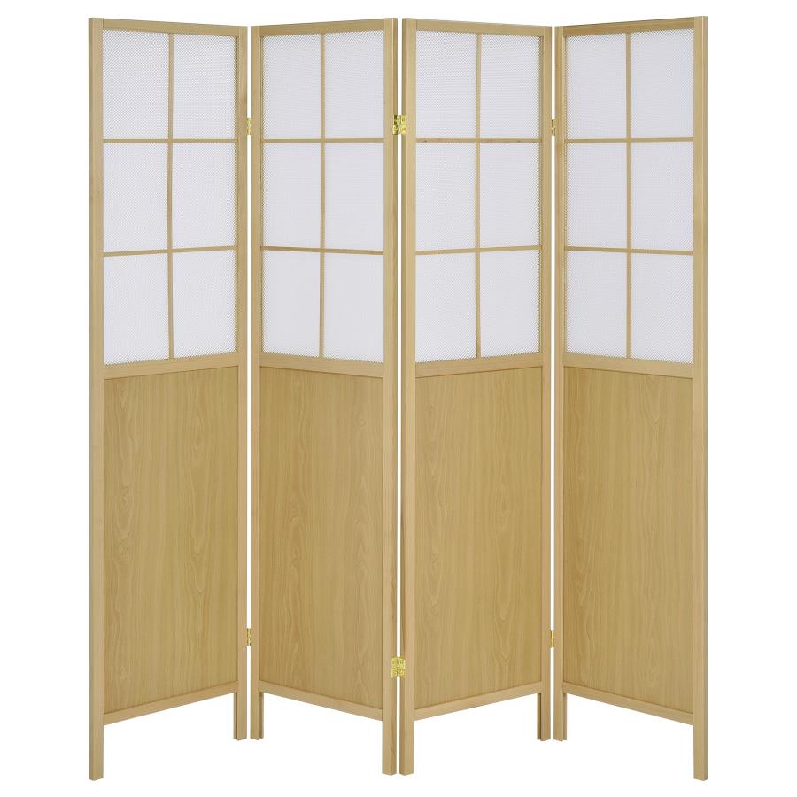 Edwards 4-Panel Room Divider Folding Shoji Screen Natural - 960123