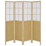 Edwards 4-Panel Room Divider Folding Shoji Screen Natural - 960123