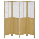 Edwards 4-Panel Room Divider Folding Shoji Screen Natural - 960123