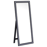 Windrose 28 x 67 Inch Tempered LED Standing Mirror Black - 960962
