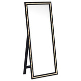 Windrose 28 x 67 Inch Tempered LED Standing Mirror Black - 960962