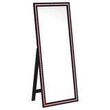 Windrose 28 x 67 Inch Tempered LED Standing Mirror Black - 960962