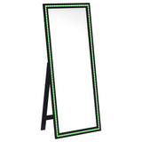 Windrose 28 x 67 Inch Tempered LED Standing Mirror Black - 960962