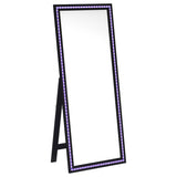 Windrose 28 x 67 Inch Tempered LED Standing Mirror Black - 960962