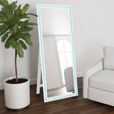Windrose 28 x 67 Inch Tempered LED Standing Mirror White - 960963