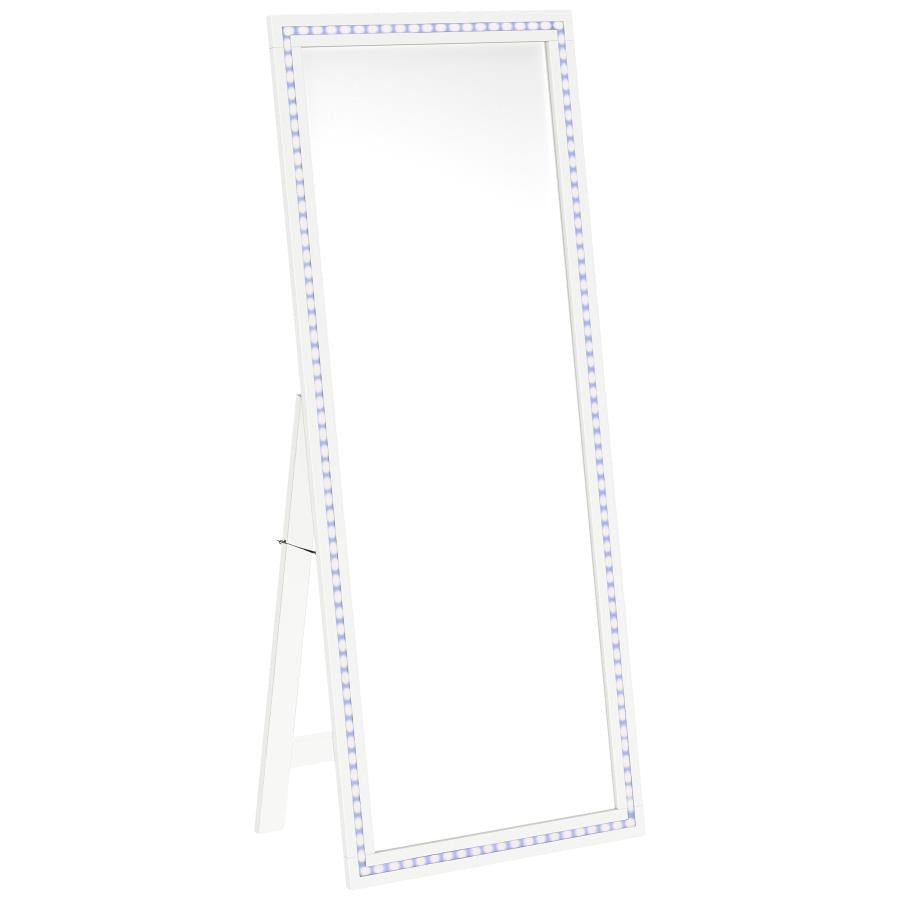 Windrose 28 x 67 Inch Tempered LED Standing Mirror White - 960963