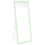 Windrose 28 x 67 Inch Tempered LED Standing Mirror White - 960963