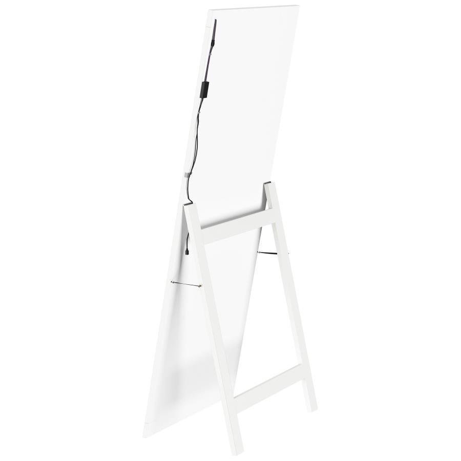 Windrose 28 x 67 Inch Tempered LED Standing Mirror White - 960963