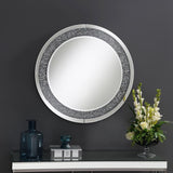 Lixue 32 x 32 Inch Round Wall Mirror LED Lighting Silver - 961428