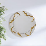 Dorinda 36 x 36 Inch Round Kintsugi Style Wall Mirror Gold - 961455