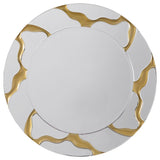 Dorinda 36 x 36 Inch Round Kintsugi Style Wall Mirror Gold - 961455