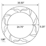 Dorinda 36 x 36 Inch Round Kintsugi Style Wall Mirror Gold - 961455
