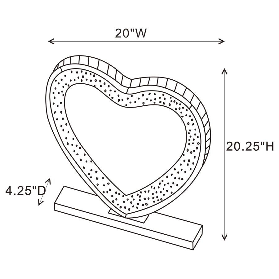 Euston Heart Shaped Vanity Mirror Silver - 961528