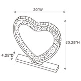 Euston Heart Shaped Vanity Mirror Silver - 961528