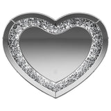 Aiko 36 x 30 Inch Heart Shaped LED Light Wall Mirror Silver - 961535