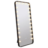 Canton 32 x 71 Inch LED Standing Mirror with Speakers Black - 961577