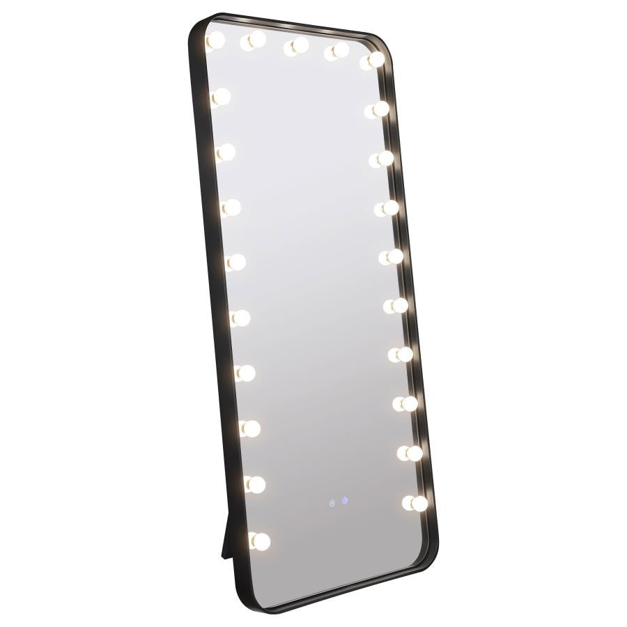 Canton 32 x 71 Inch LED Standing Mirror with Speakers Black - 961577