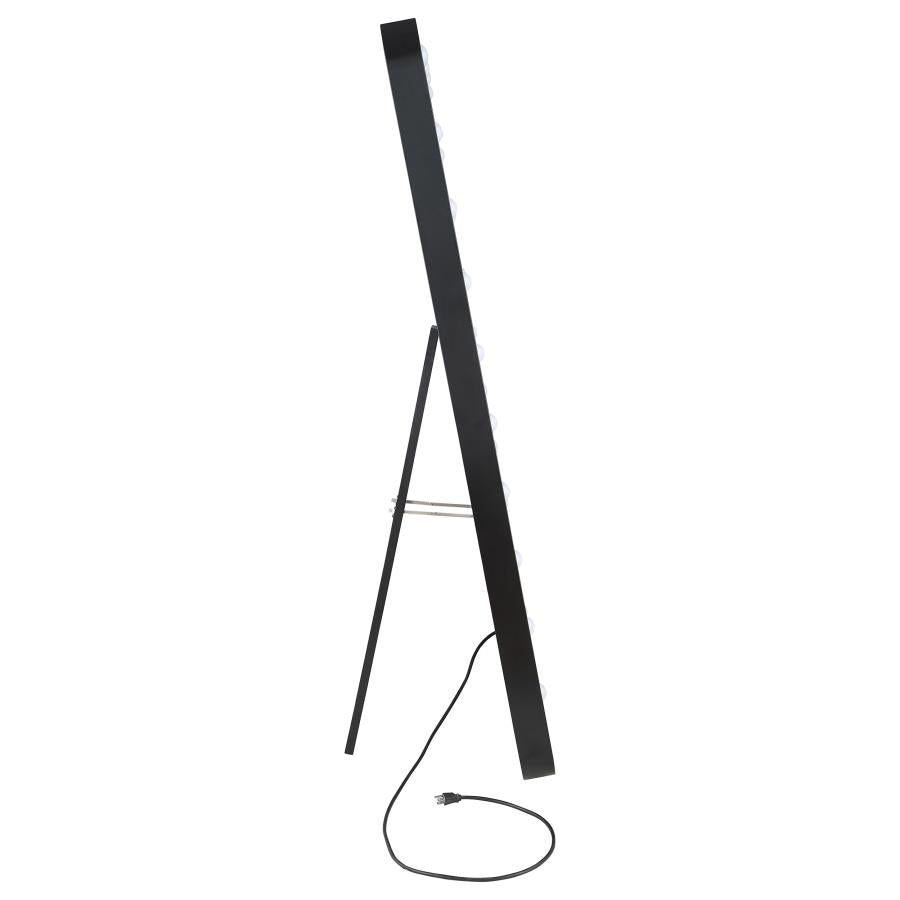 Canton 32 x 71 Inch LED Standing Mirror with Speakers Black - 961577