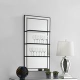 Oriel 24 x 47 Inch Rectangular 3-Shelf Wall Mirror Silver - 961631