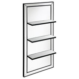 Oriel 24 x 47 Inch Rectangular 3-Shelf Wall Mirror Silver - 961631