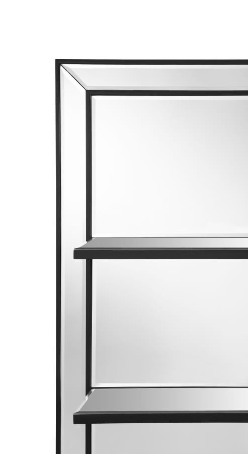 Oriel 24 x 47 Inch Rectangular 3-Shelf Wall Mirror Silver - 961631