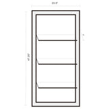 Oriel 24 x 47 Inch Rectangular 3-Shelf Wall Mirror Silver - 961631